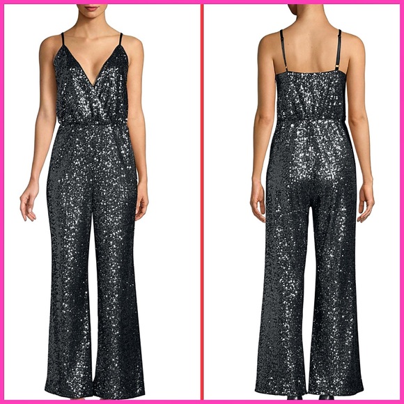 Laundry By Shelli Segal Pants - 🆕 Laundry by Shelli Segal Black Sequin Jumpsuit